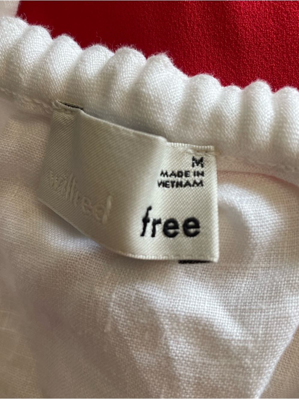 Wilfred Free Abena 100% Linen Crop Top Bralette Tank Spaghetti Strap Size Medium - Picture 5 of 6